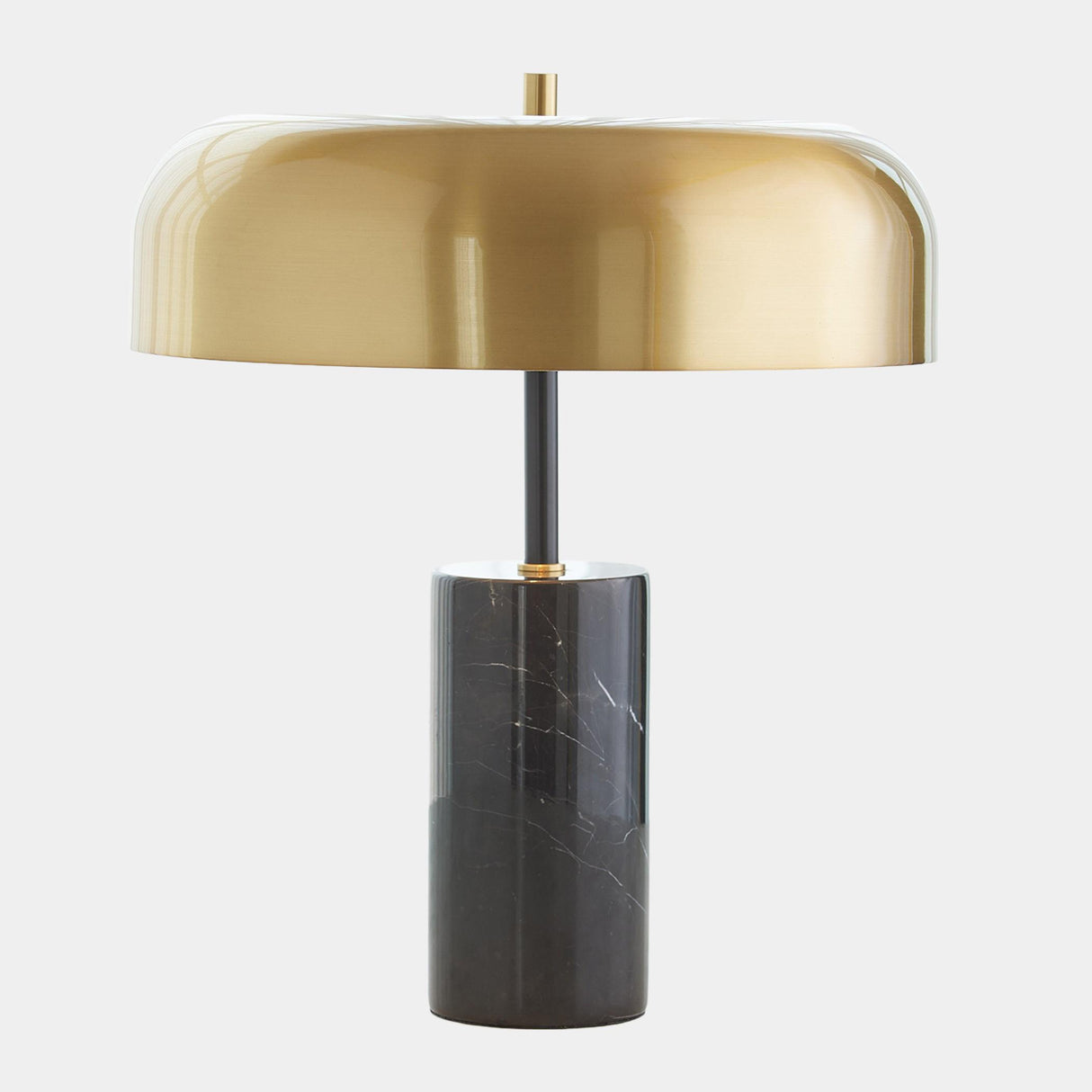 Surya GV Carly Carly Dome Table Lamp-Gold/Black 17"H x 14"W x 14"D Table Lighting