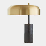 Surya GV Carly Carly Dome Table Lamp-Gold/Black 17"H x 14"W x 14"D Table Lighting