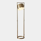 Surya GV Key Key Light Metal Floor Lamp-Antique Brass 61"H x 14"W x 14"D Floor Lighting