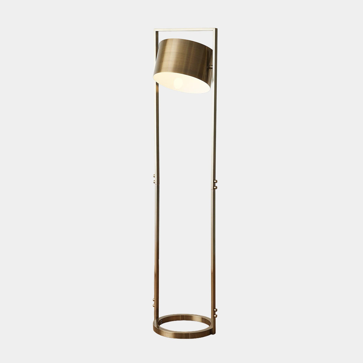 Surya GV Key Key Light Metal Floor Lamp-Antique Brass 61"H x 14"W x 14"D Floor Lighting