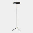 Surya GV Carly Carson Dome Floor Lamp-Black/Brass 60"H x 14"W x 14"D Floor Lighting