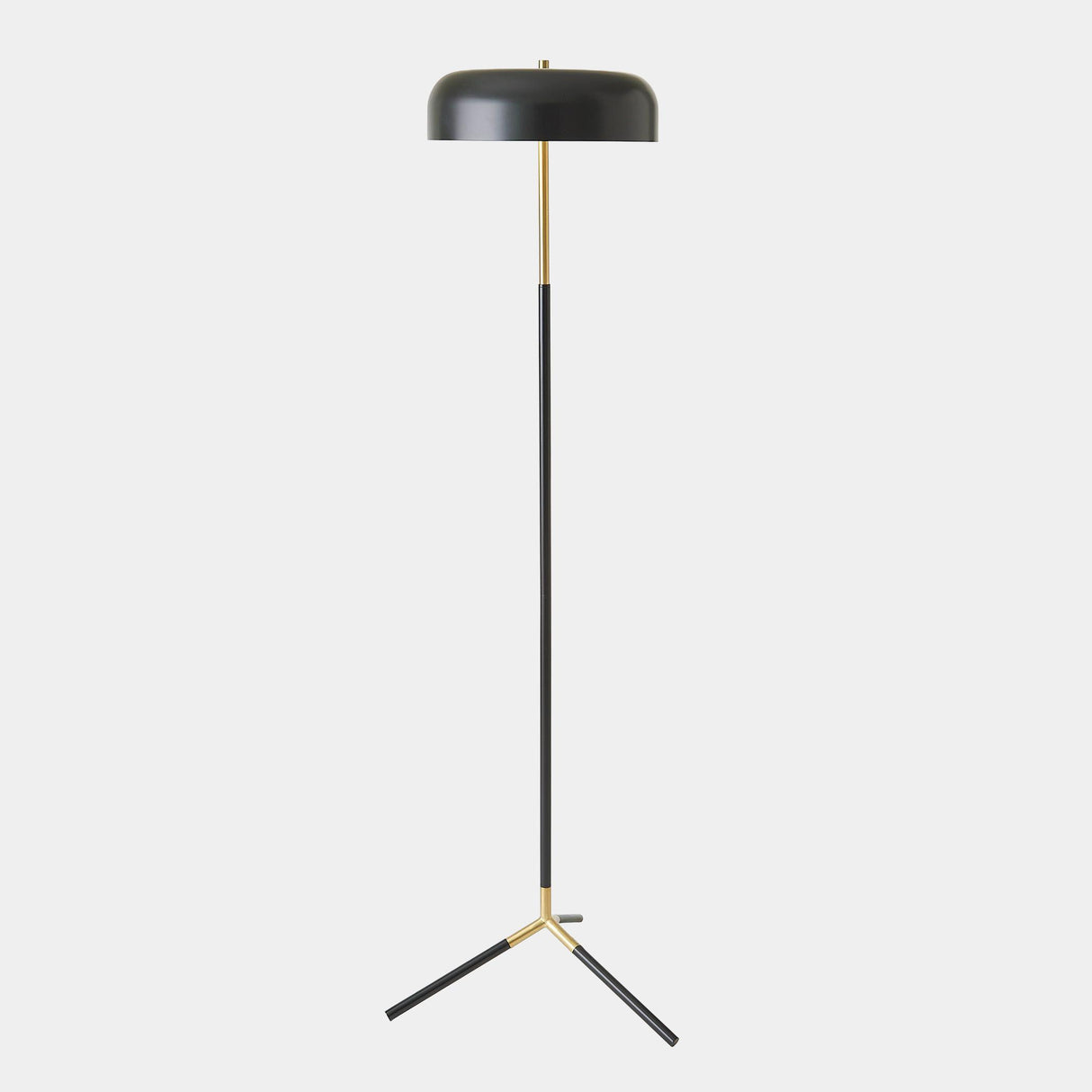 Surya GV Carly Carson Dome Floor Lamp-Black/Brass 60"H x 14"W x 14"D Floor Lighting