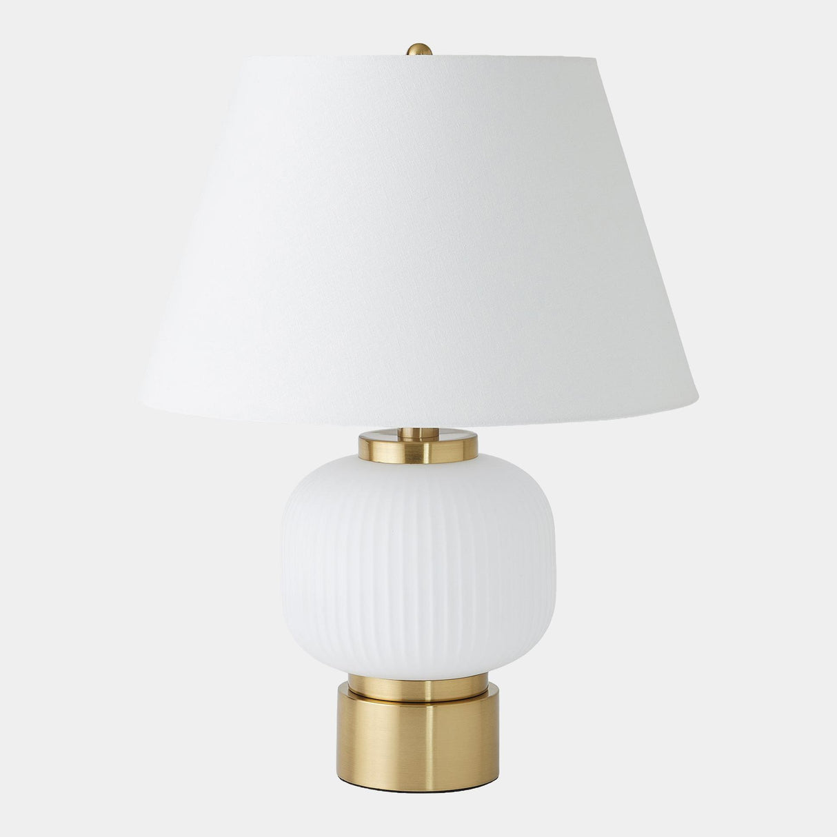 Surya GV Global Global Table Lamp-White/Brass 26"H x 20"W x 20"D Table Lighting