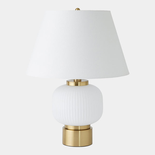Surya GV Global Global Table Lamp-White/Brass 26"H x 20"W x 20"D Table Lighting