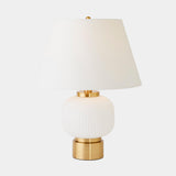 Surya GV Global Global Table Lamp-White/Brass 26"H x 20"W x 20"D Table Lighting