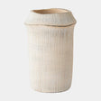 Surya GV Frollo Frollo Ribbed Cement Vase 11"H x 8"W x 8"D Vase