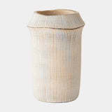 Surya GV Frollo Frollo Ribbed Cement Vase 11"H x 8"W x 8"D Vase
