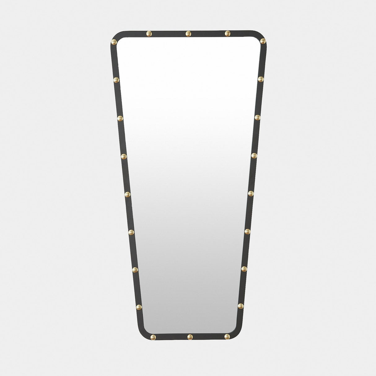 Surya GV Fremmy Fremmy Irregular Mirror-Black w/Brass Studs 40"H x 20"W x 1"D Mirror
