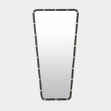 Surya GV Fremmy Fremmy Irregular Mirror-Black w/Brass Studs 40"H x 20"W x 1"D Mirror