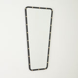 Surya GV Fremmy Fremmy Irregular Mirror-Black w/Brass Studs 40"H x 20"W x 1"D Mirror