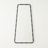 Surya GV Fremmy Fremmy Irregular Mirror-Black w/Brass Studs 40"H x 20"W x 1"D Mirror