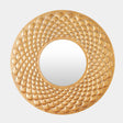 Surya GV Fish Scale Fish Scale Wall Mirror-Gold 40"H x 40"W x 1"D Mirror