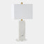 Surya GV Stalwart Stalwart Marble/Crystal Table Lamp-White 27"H x 9"W x 13"D Table Lighting