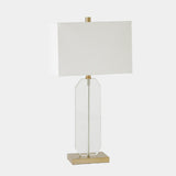 Surya GV Emma Emma Crystal Table Lamp-Gold 27"H x 7"W x 14"D Table Lighting