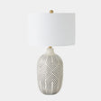 Surya GV Labyrinth Labyrinth Table Lamp-Antique Cream/Black 29"H x 16"W x 16"D Table Lighting