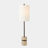 Surya GV Benson Benson Faux Travertine Buffet Lamp-Bronze 35"H x 9"W x 9"D Table Lighting