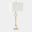 Surya GV Top Ring Top Ring Table Lamp-Gold Leaf 36"H x 10"W x 16"D Table Lighting