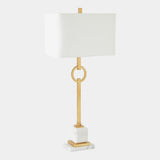 Surya GV Top Ring Top Ring Table Lamp-Gold Leaf 36"H x 10"W x 16"D Table Lighting
