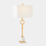 Surya GV Top Ring Top Ring Table Lamp-Gold Leaf 36"H x 10"W x 16"D Table Lighting
