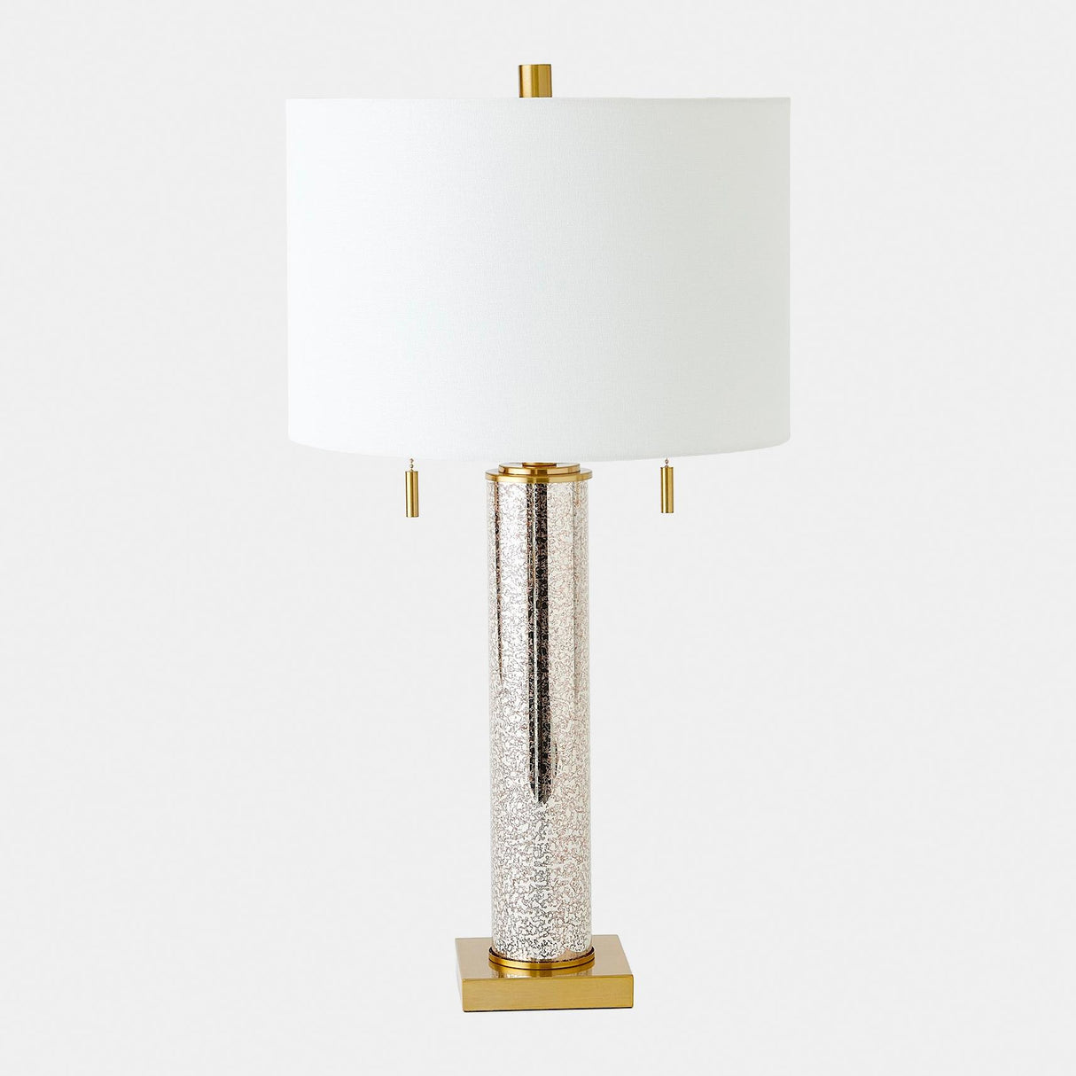 Surya GV Randall Randall Mercury Glass Table Lamp-Silver 28"H x 15"W x 15"D Table Lighting