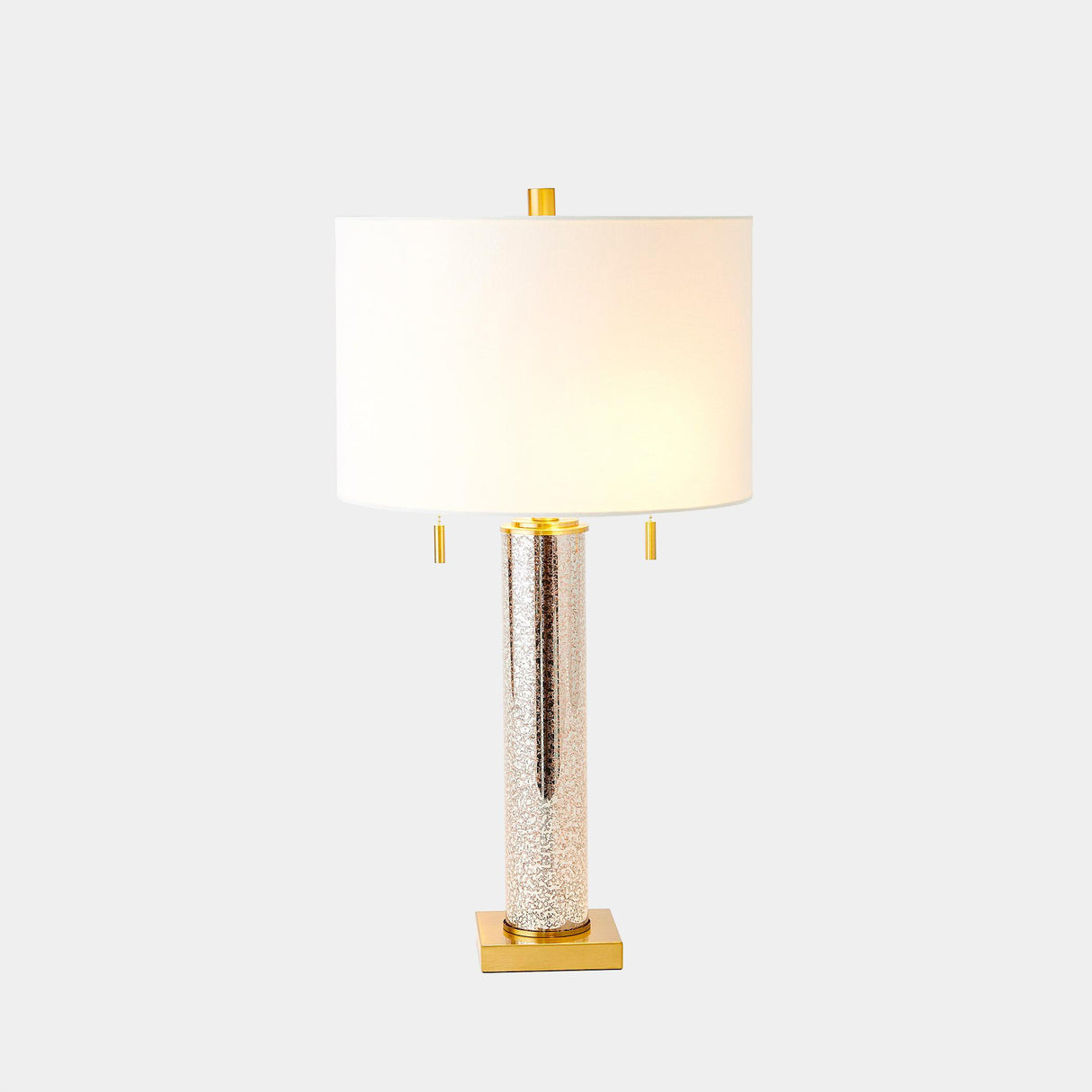 Surya GV Randall Randall Mercury Glass Table Lamp-Silver 28"H x 15"W x 15"D Table Lighting