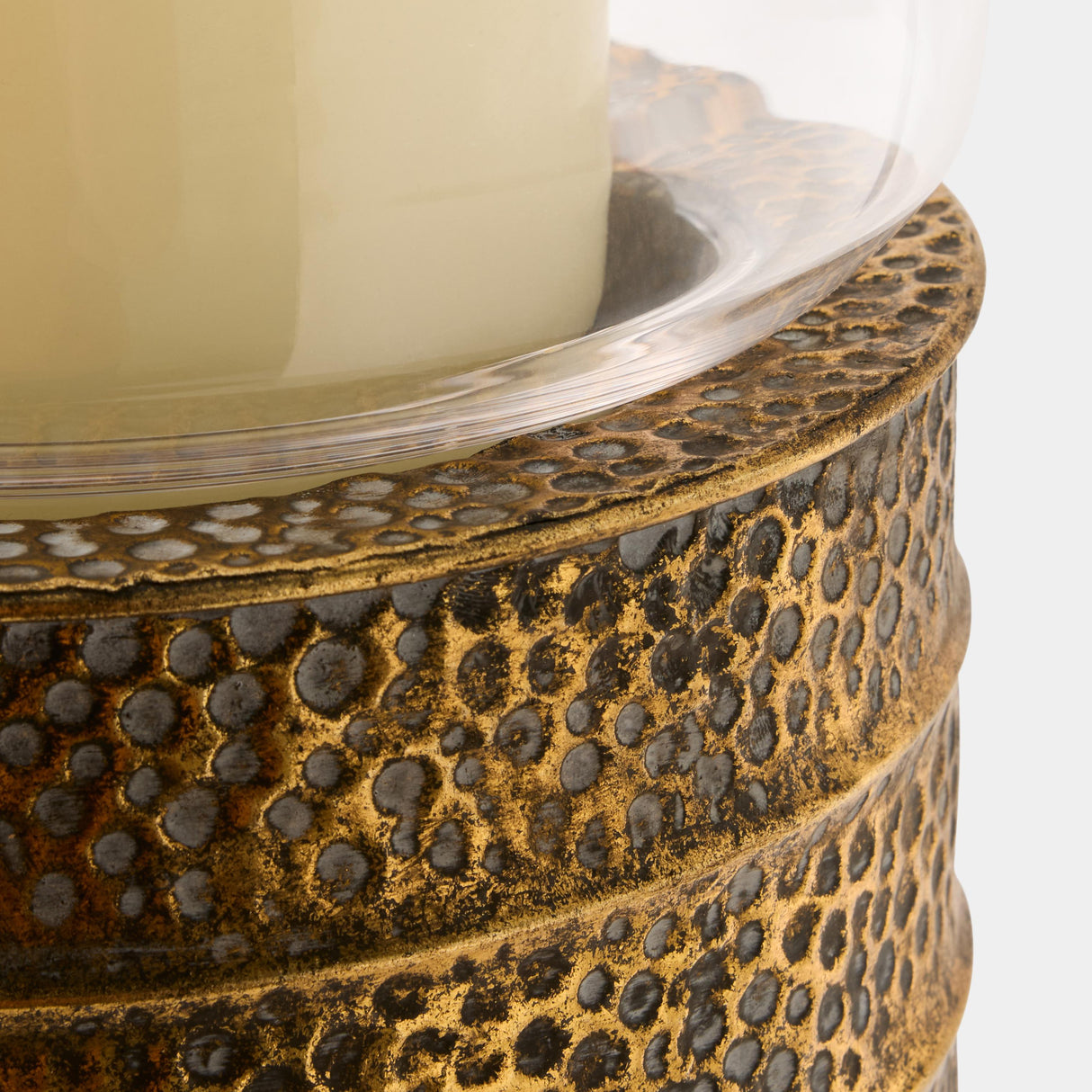 Surya GV Zigrino Zigrino Hurricane-Antique Copper 43"H x 10"W x 10"D Candleholder/Candle