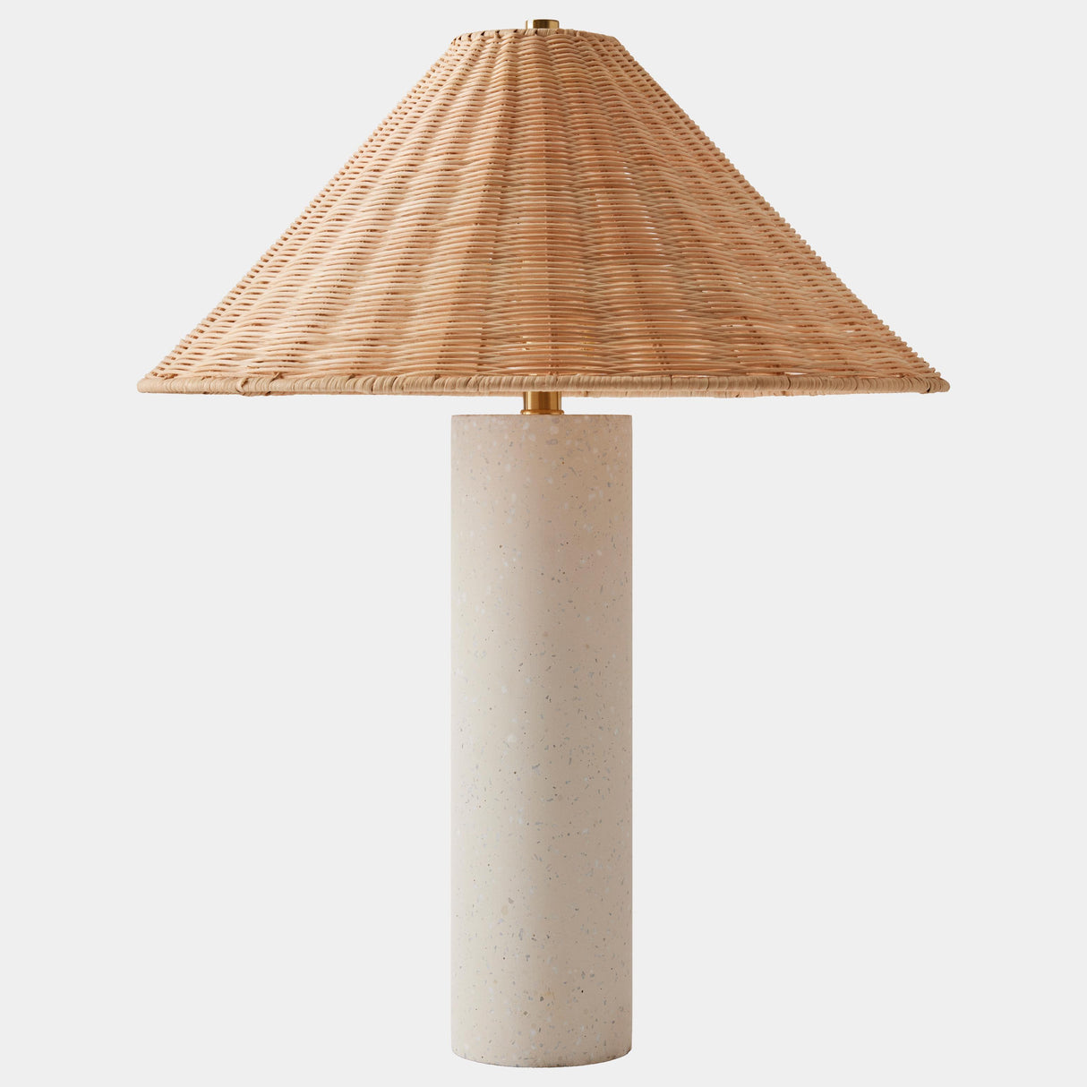 Surya GV Arthur Renata Terrazzo Table Lamp w/Rattan Shade 27"H x 20"W x 5"D Table Lighting