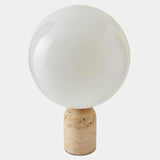 Surya GV Orb Orb Table Lamp-Travertine 18"H x 12"W x 12"D Table Lighting
