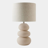 Surya GV Anna Anna Ceramic Lamp-Beige 27"H x 15"W x 15"D Table Lighting