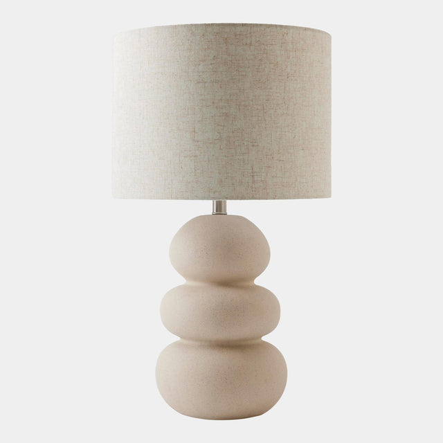 Surya GV Anna Anna Ceramic Lamp-Beige 27"H x 15"W x 15"D Table Lighting