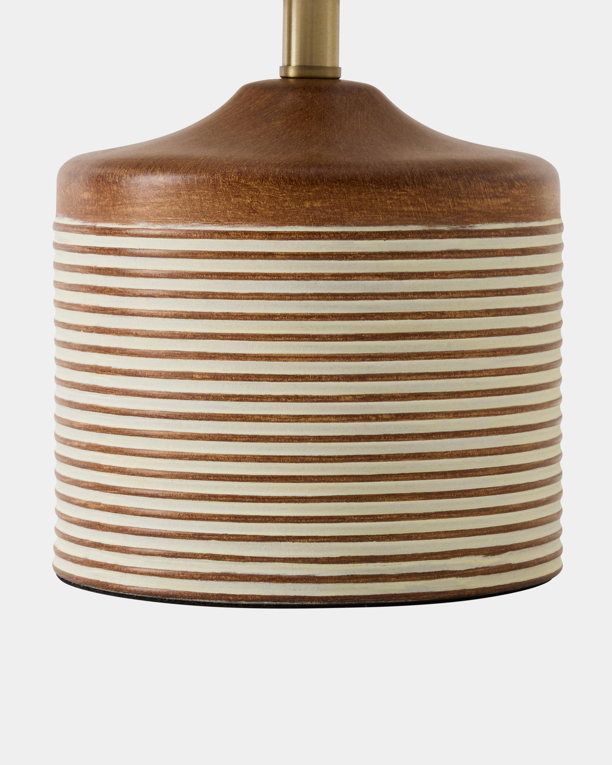Surya GV Armen Armen Striped Ceramic Table Lamp-White Stripes 18"H x 9"W x 9"D Table Lighting