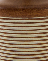 Surya GV Armen Armen Striped Ceramic Table Lamp-White Stripes 18"H x 9"W x 9"D Table Lighting