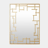 Surya GV Jasmine Jasmine Wall Mirror-Gold Leaf 40"H x 30"W x 1"D Mirror