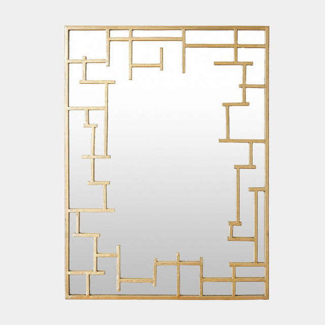 Surya GV Jasmine Jasmine Wall Mirror-Gold Leaf 40"H x 30"W x 1"D Mirror