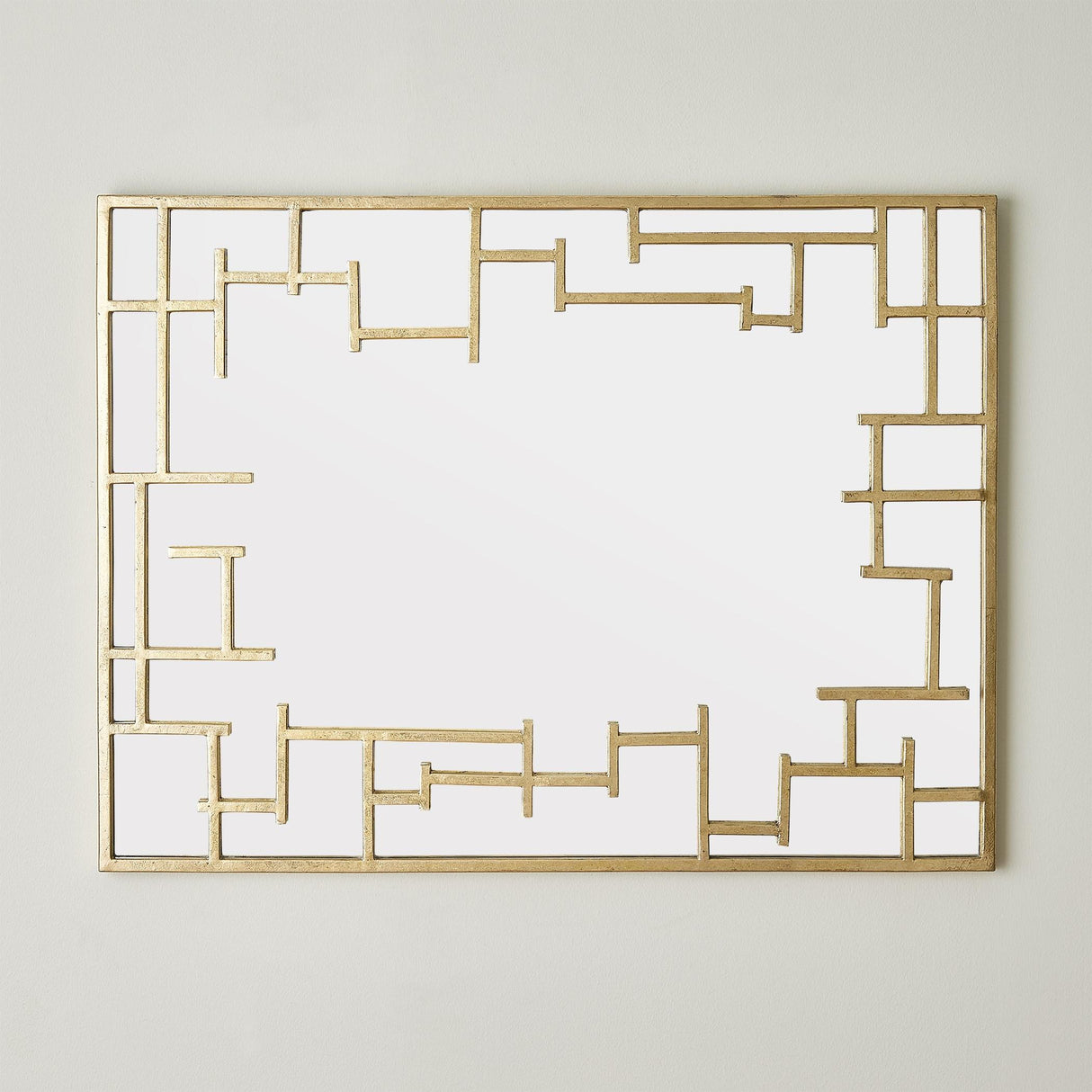 Surya GV Jasmine Jasmine Wall Mirror-Gold Leaf 40"H x 30"W x 1"D Mirror