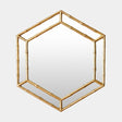 Surya GV Sara Sara Bamboo Hexagon Mirror-Gold Leaf 35"H x 31"W x 1"D Mirror
