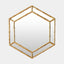 Surya GV Sara Sara Bamboo Hexagon Mirror-Gold Leaf 35"H x 31"W x 1"D Mirror