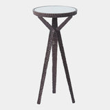 Surya GV Gamgee Gamgee Round Drink Table-Antique Bronze 23"H x 11"W x 11"D Accent Table
