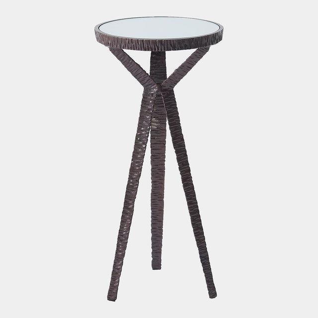 Surya GV Gamgee Gamgee Round Drink Table-Antique Bronze 23"H x 11"W x 11"D Accent Table