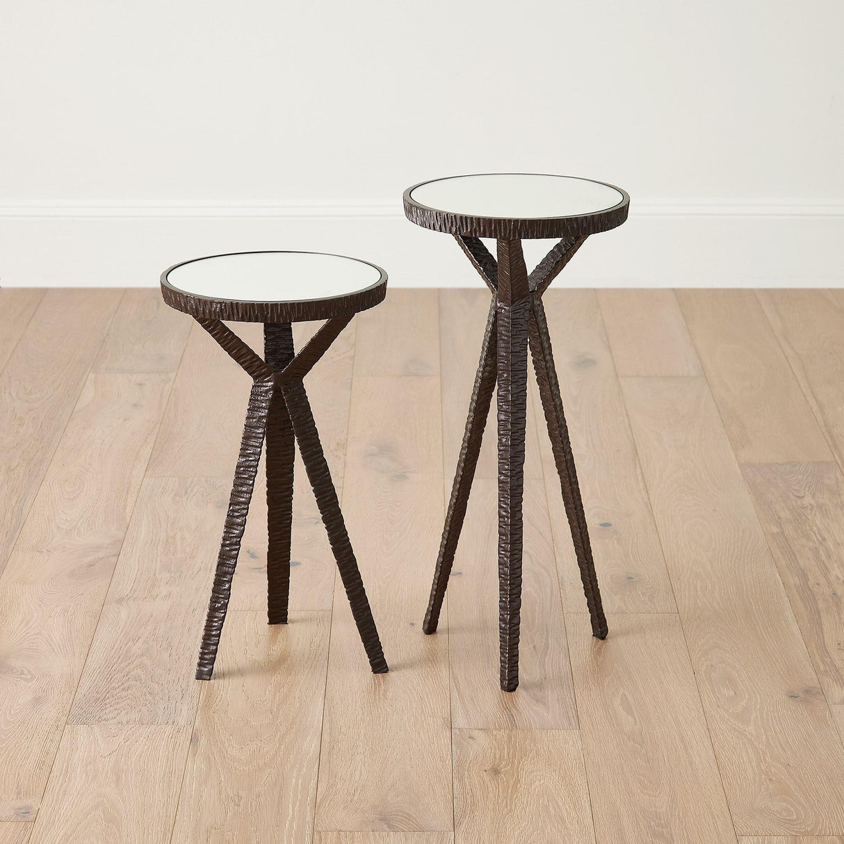 Surya GV Gamgee Gamgee Round Drink Table-Antique Bronze 23"H x 11"W x 11"D Accent Table
