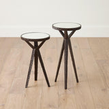 Surya GV Gamgee Gamgee Round Drink Table-Antique Bronze 23"H x 11"W x 11"D Accent Table
