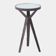 Surya GV Gamgee Gamgee Round Drink Table-Antique Bronze 20"H x 11"W x 11"D Accent Table