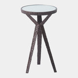 Surya GV Gamgee Gamgee Round Drink Table-Antique Bronze 20"H x 11"W x 11"D Accent Table