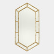 Surya GV Sara Sara Bamboo Hexagon Mirror-Gold Leaf 48"H x 24"W x 1"D Mirror