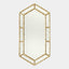 Surya GV Sara Sara Bamboo Hexagon Mirror-Gold Leaf 48"H x 24"W x 1"D Mirror