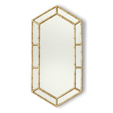 Surya GV Sara Sara Bamboo Hexagon Mirror-Gold Leaf 48"H x 24"W x 1"D Mirror