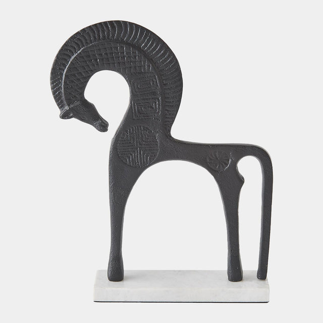 Surya GV Deco Deco Horse-Black 13"H x 3"W x 11"D Decorative Sculpture