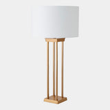 Surya GV Four Pillar Four Pillar Table Lamp-Satin Brass 32"H x 16"W x 16"D Table Lighting