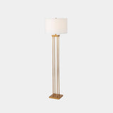 Surya GV Four Pillar Four Pillar Floor Lamp-Satin Brass 66"H x 18"W x 18"D Floor Lighting