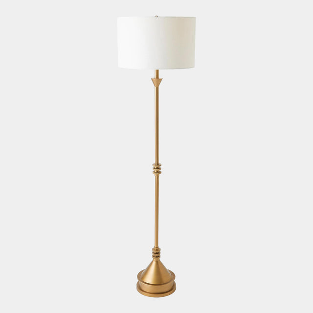 Surya GV Gear Gear Floor Lamp-Antique Brass 64"H x 18"W x 18"D Floor Lighting